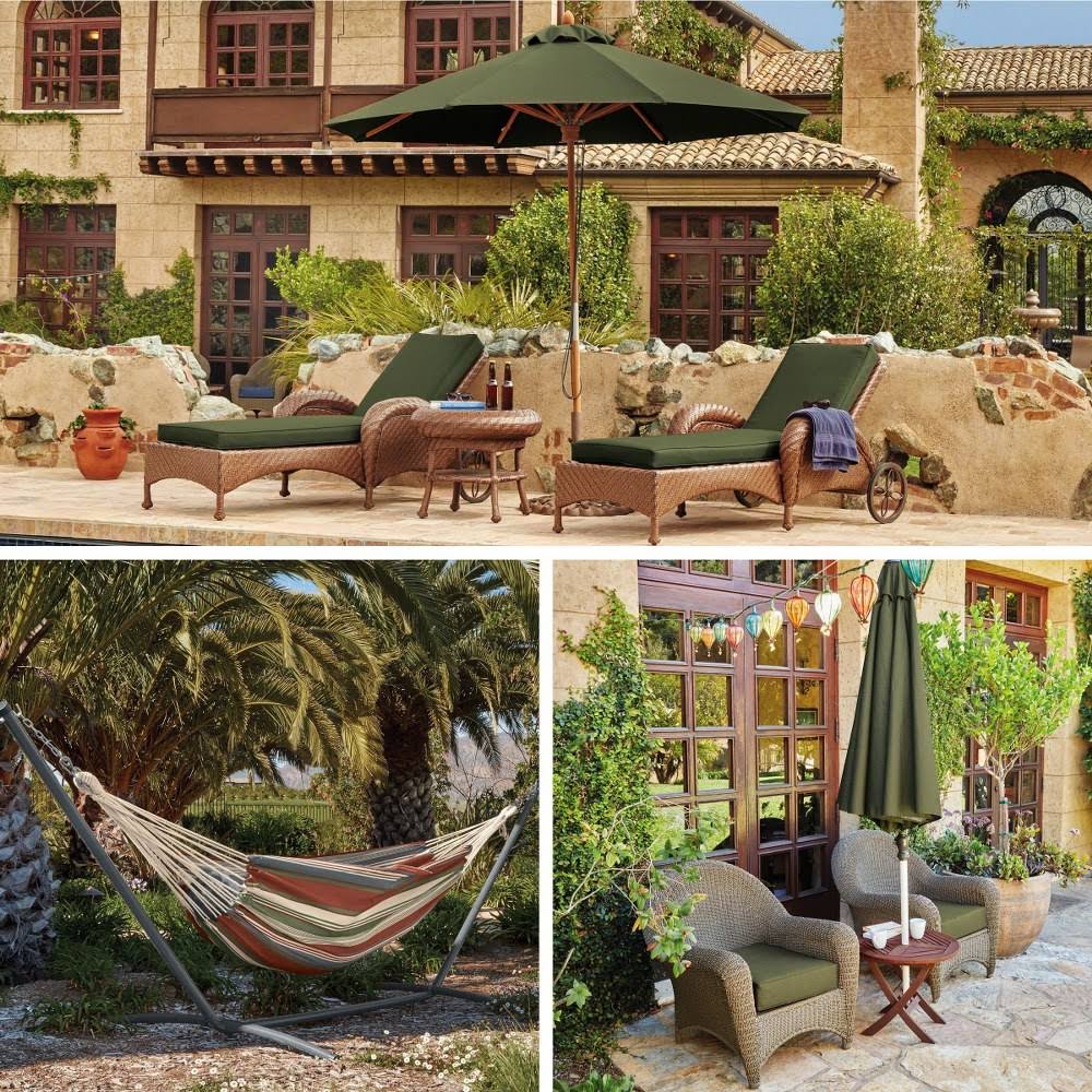 Heather Fern Green Stripe Hammock with Steel Stand P2619