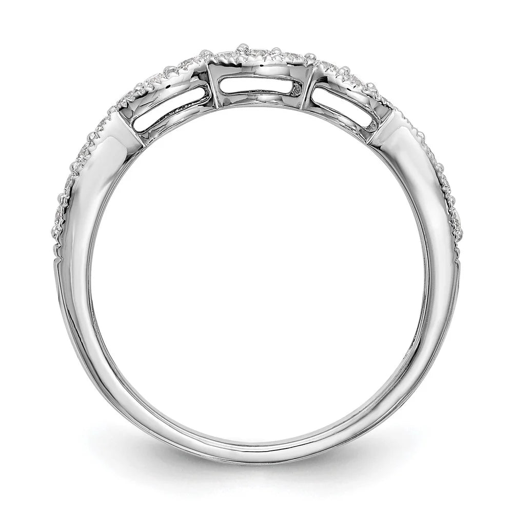 14K White Gold Lab Grown Diamond Band Size 7 B71084