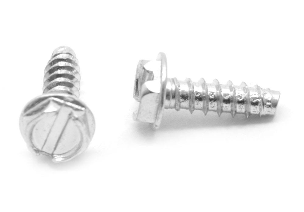 Sheet Metal Screw Slotted Hex Washer Head Type B Low Carbon Steel Zinc Plated V546137