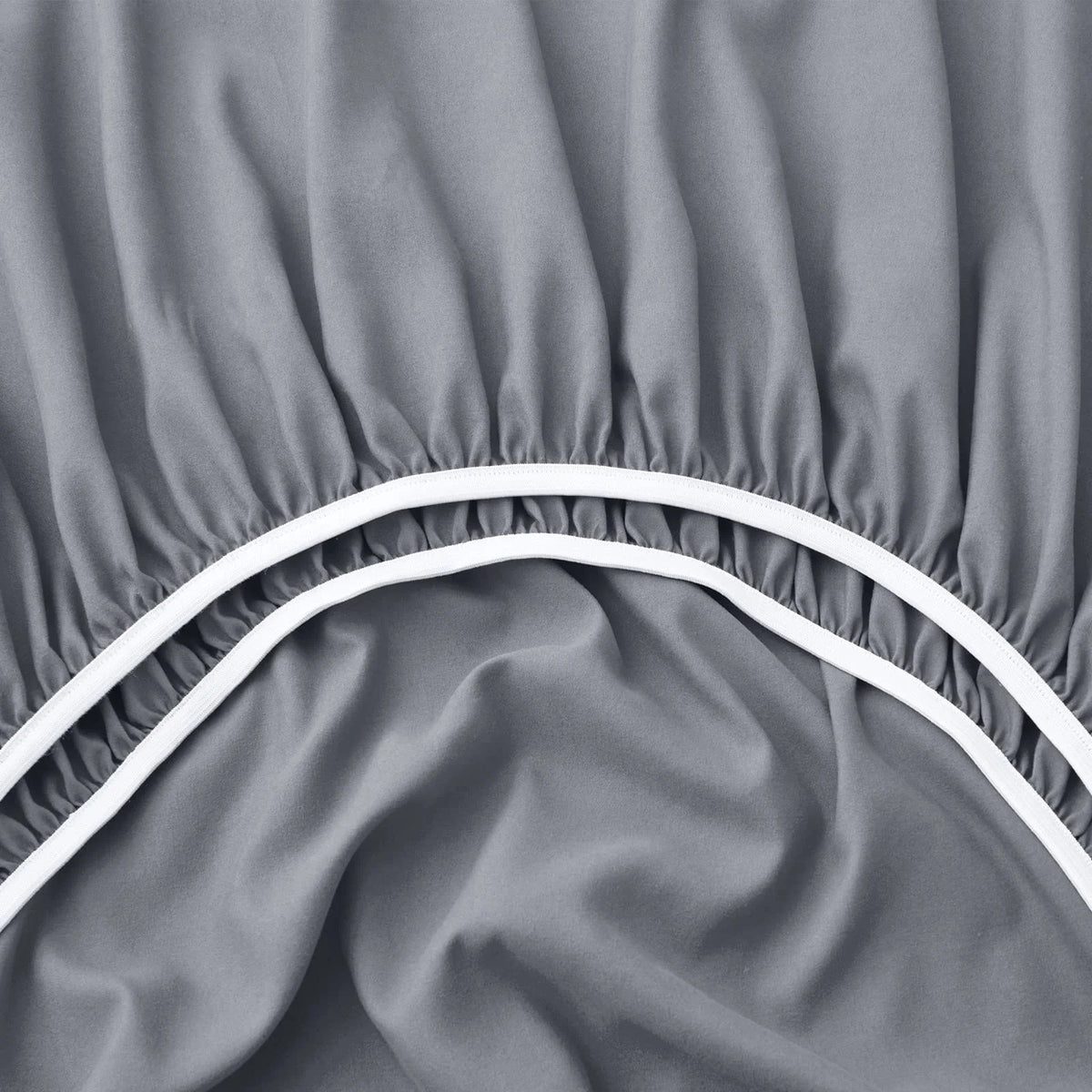 Gray 1800 Thread Count Microfiber King Fitted Sheet with Deep Pocket U299
