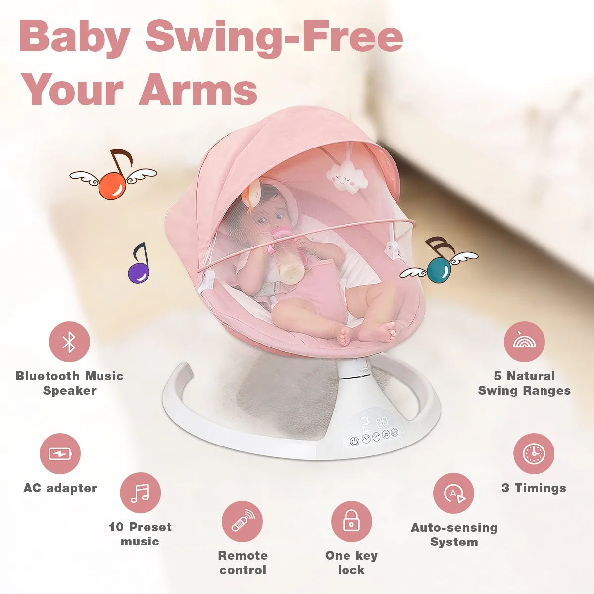 Pink Baby Swing I2962