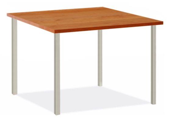 Cherry Top Square Table with Taupe Base U3701