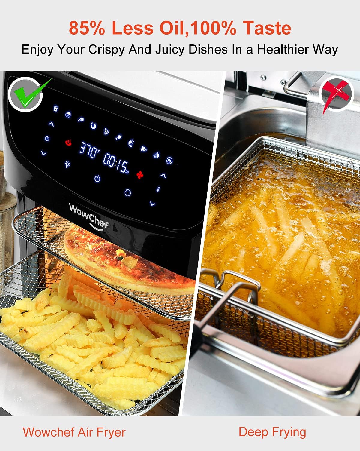 20 Quart 10-in-1 Digital Air Fryer Oven with Racks E264566