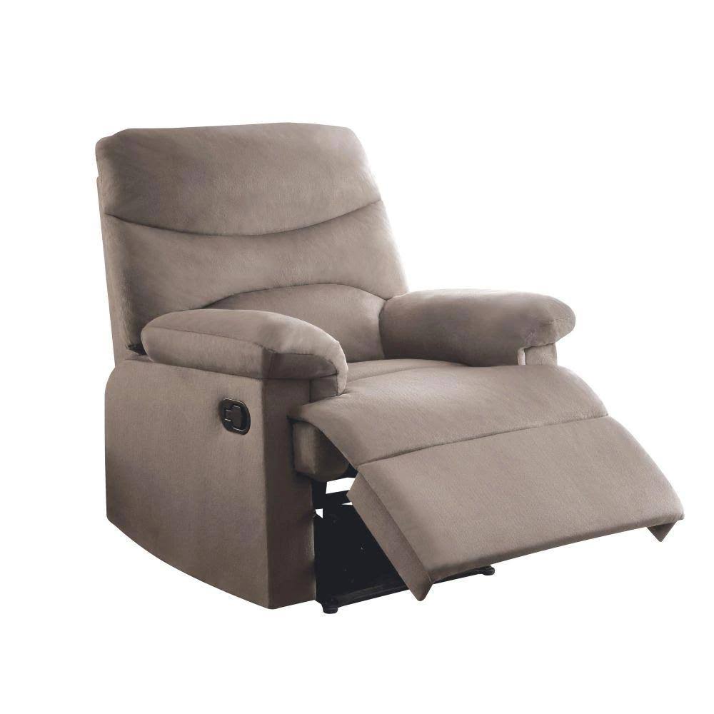 Beige Woven Fabric Recliner E339490