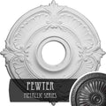 18x22OD x 4x22ID x 5/8x22P Hand-Painted Pewter Ceiling Medallion F35568