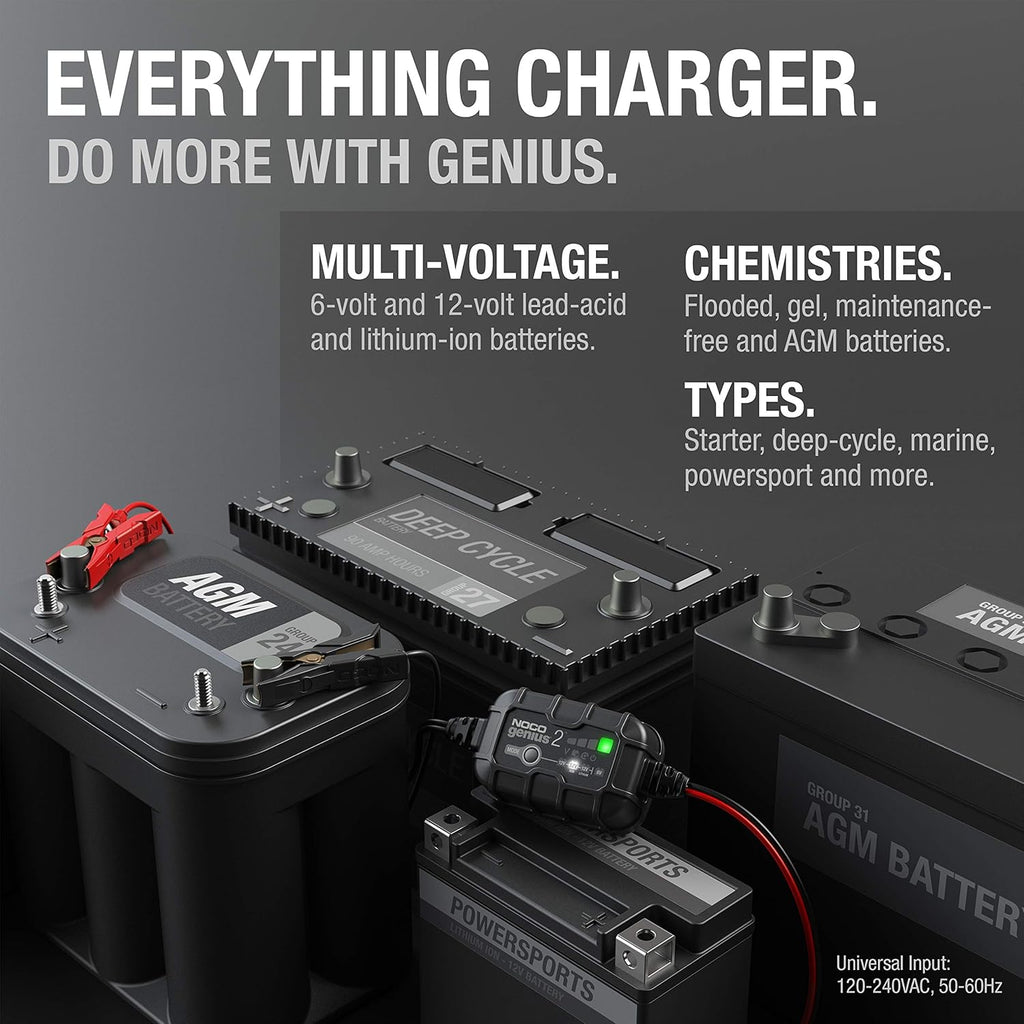 2-Amp Portable Smart Battery Charger and Maintainer, Pack of 2 Y6182