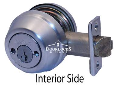 Satin Chrome Double Cylinder Deadbolts with Latch and Strike S1764