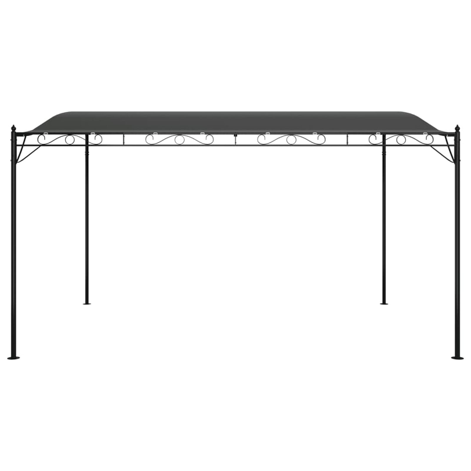Anthracite 13.1'x9.8' 0.6 ozft² Fabric and Steel Canopy H7944