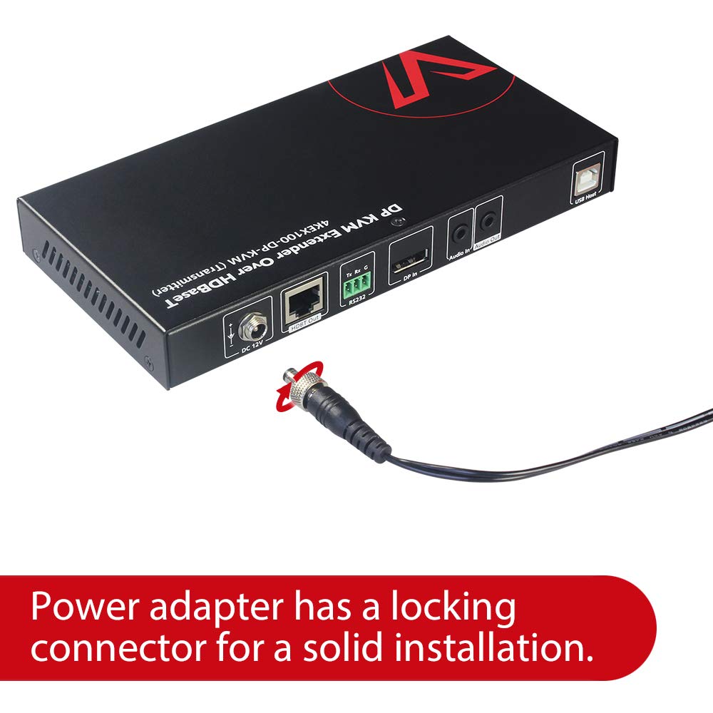 HDMI USB Extender KVM, 100m 330ft, 4K 60Hz, Over Cat5e/6a, 4 Ports USB2.0, RS232, POE N608633
