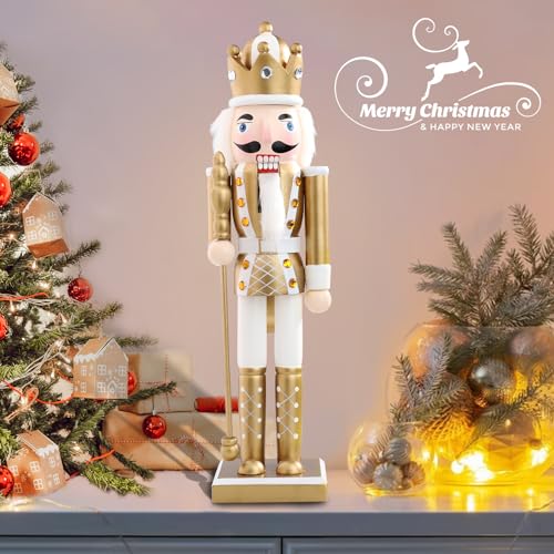 16 Inch Wooden Christmas Nutcracker Figures Ornament Green A327