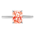 18K White Gold Solitaire Ring C377937