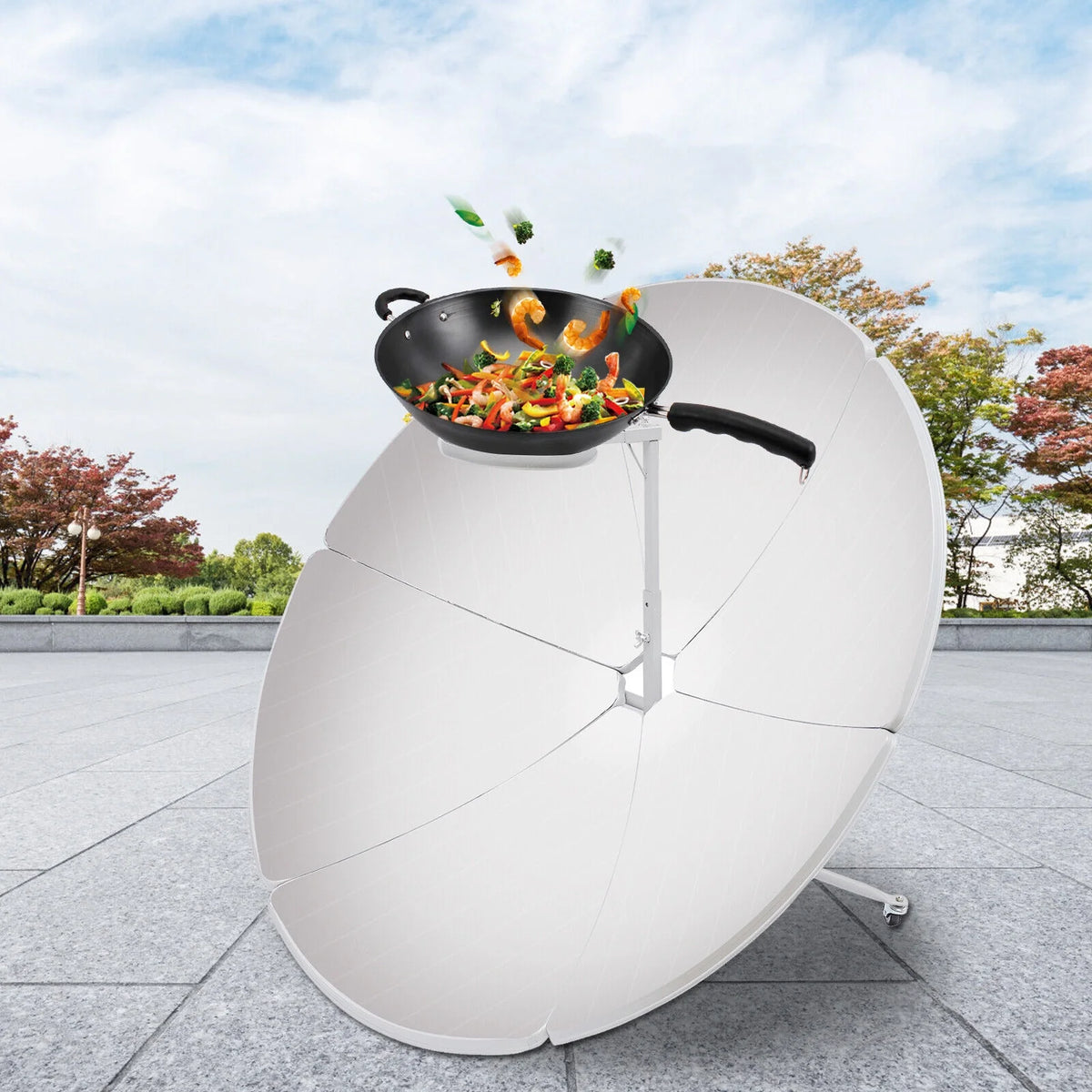 1800W Parabolic Solar Cooker Outdoor Camping Sun Oven C499