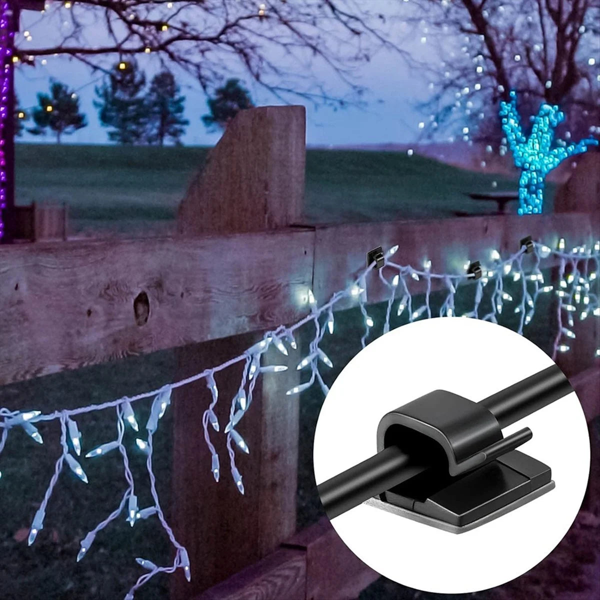 100 Pc Clear Outdoor Light Clips W736243
