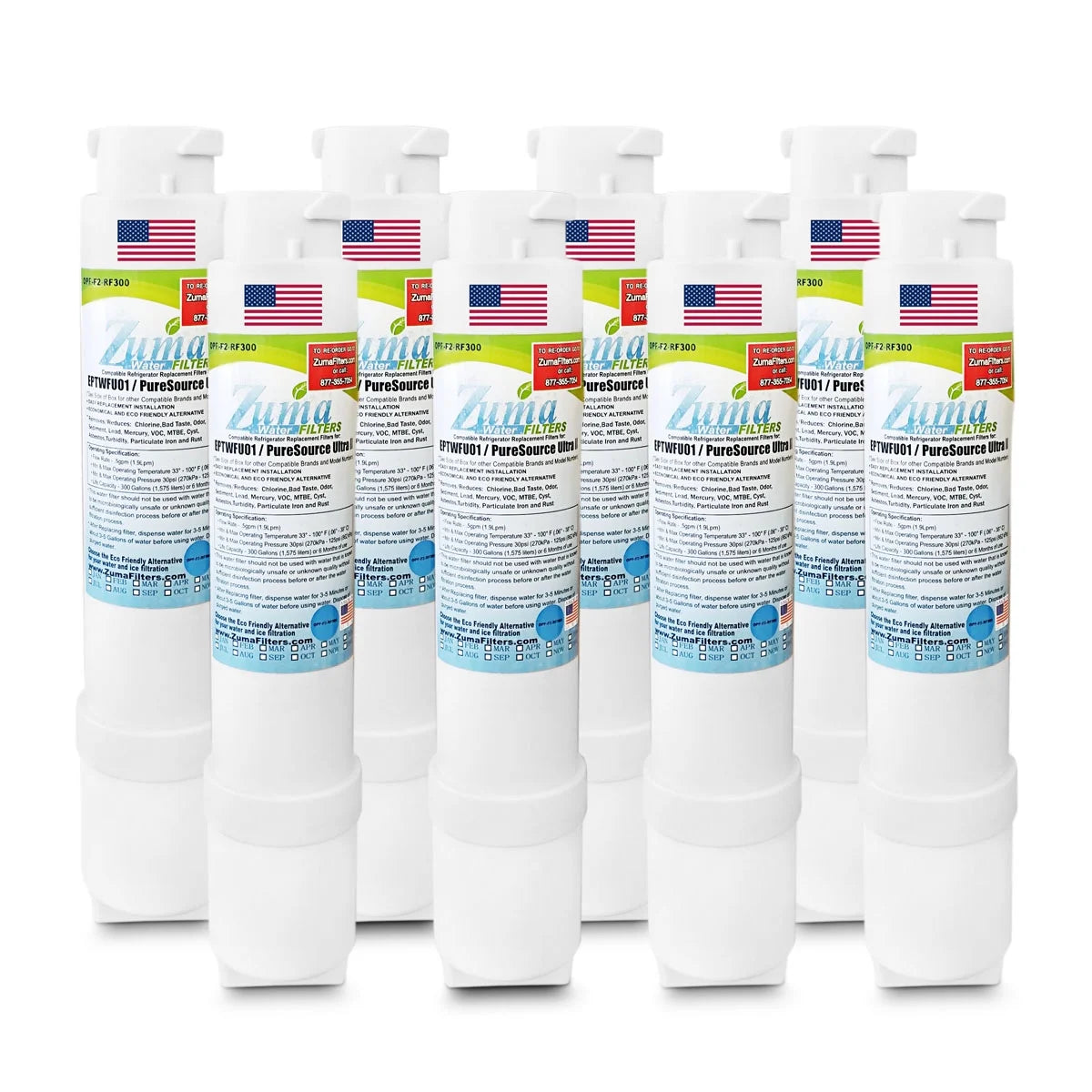 Water and Ice Filter 8 Pack Y1173