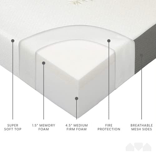 Cot Size Memory Foam Folding Mattress with Washable Cover Q132