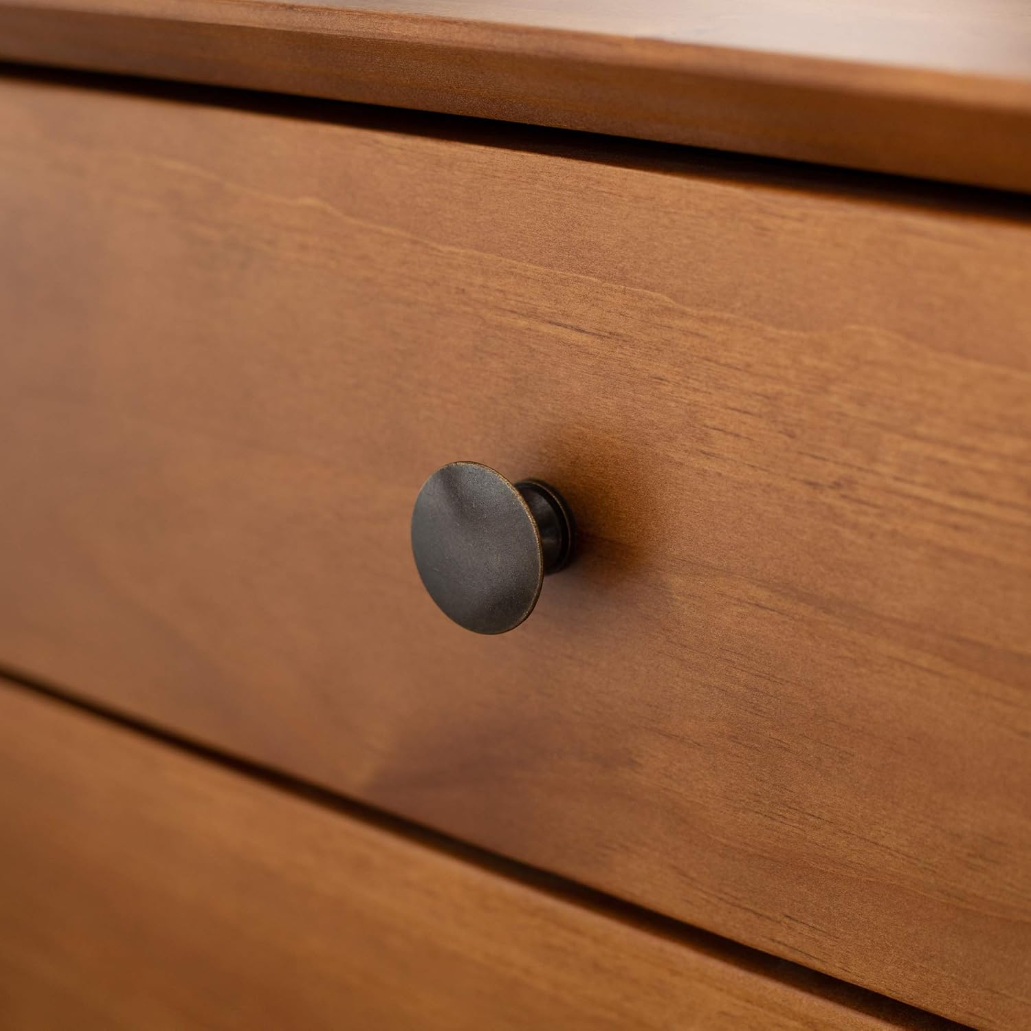2 Drawer Solid Wood Nightstand Caramel O692