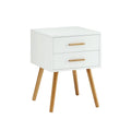 White 2-Drawer End Table Z6413