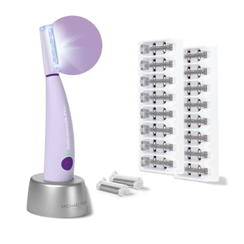 Dermaplane Razor with LED Light, 16 Blades & 2 Exfoliation Tips N600