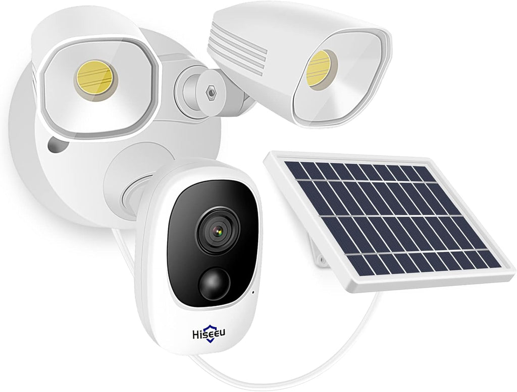 Solar Powered Wireless Security Floodlight Camera L58648