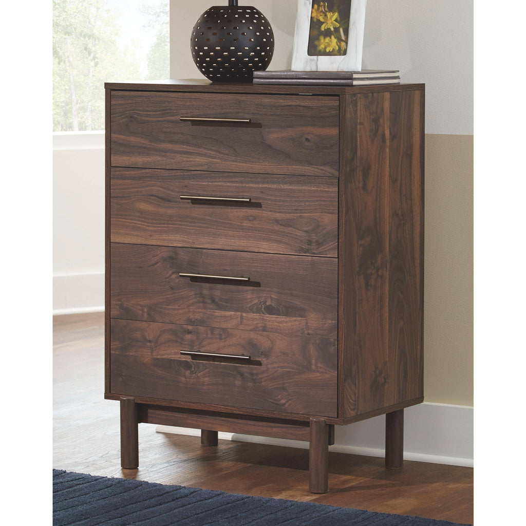 Mocha Four Drawer Chest W9952