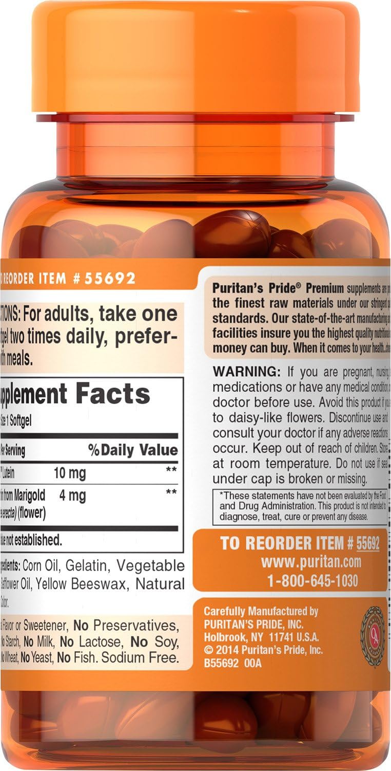 Zeaxanthin 4mg with Lutein 10mg, 60 ct F164514