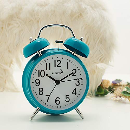 4'' Twin Bell Alarm Clock Mint Green Z94125