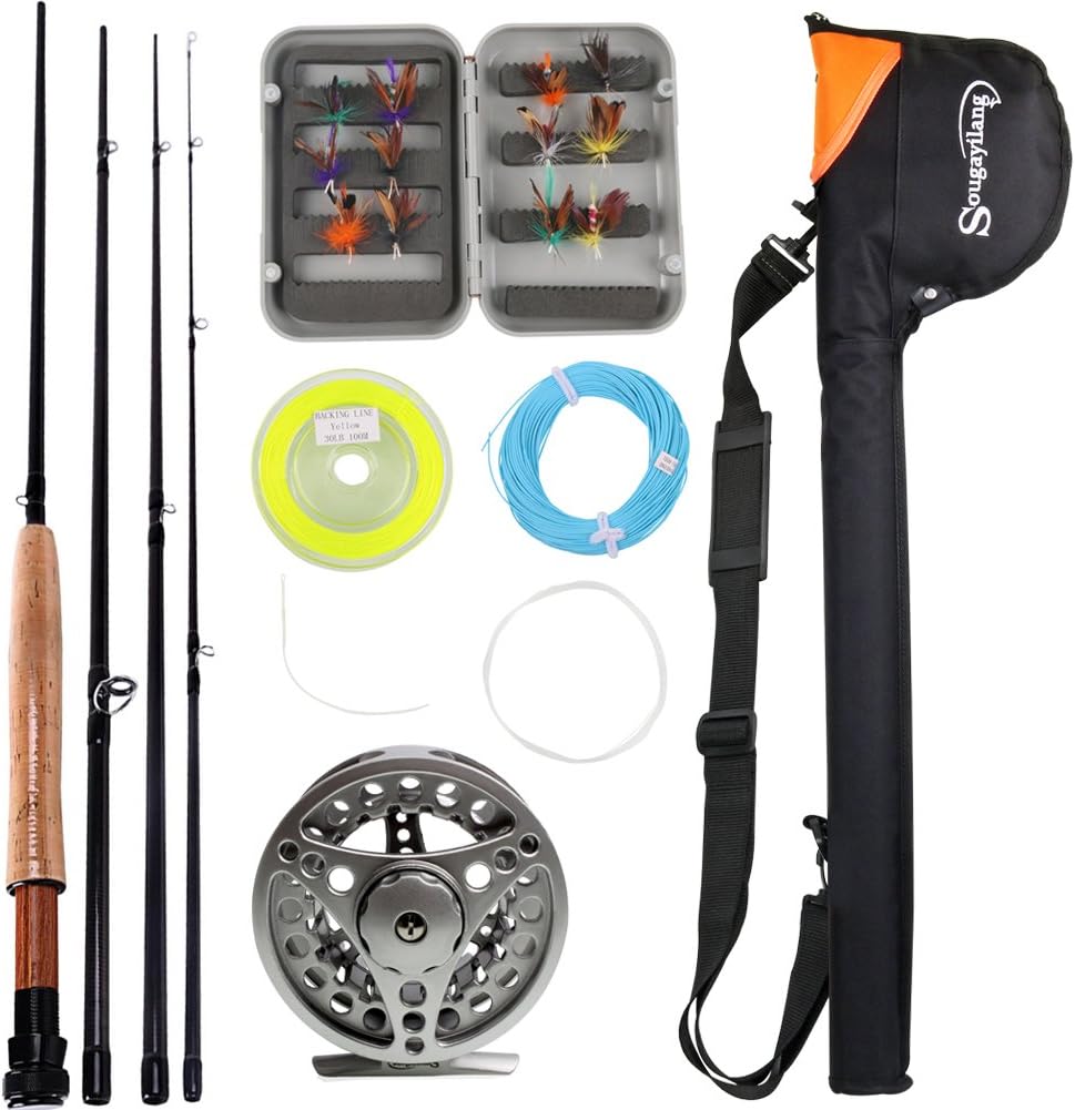 Fly Fishing Rod with Reel Combo Kit Pack of 2 N48979