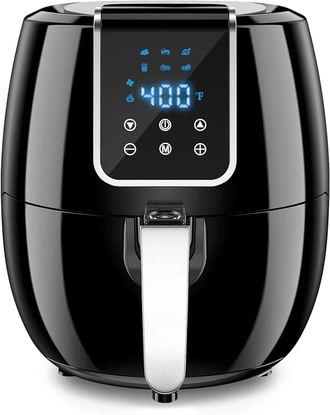 6-in-1 Air Fryer 7Qt 6.5L Smart Electric Hot Airfryer BLACK C14216