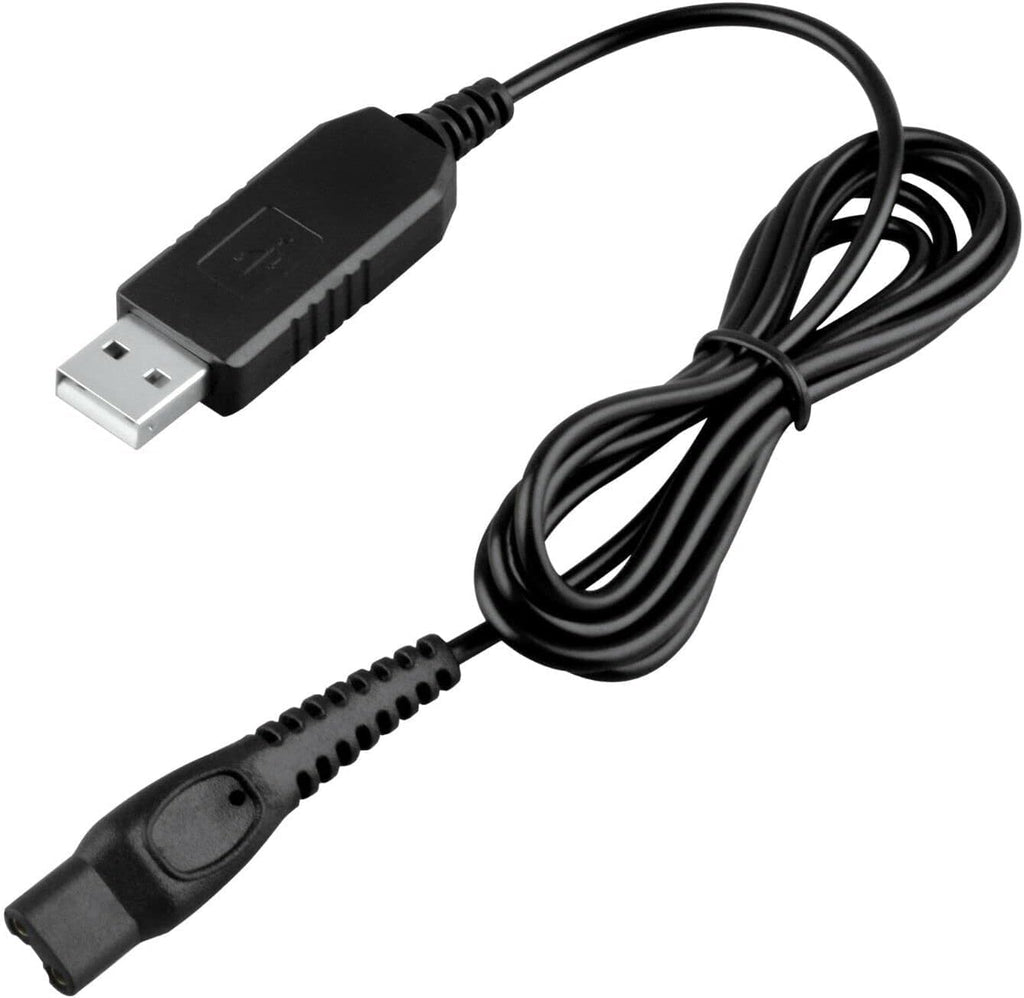 Black 15V USB Power Charger Cord for Electric Shaver U78348