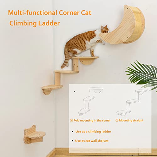 Solid Wood Cat Wall Shelves 3pcs/Set A75527