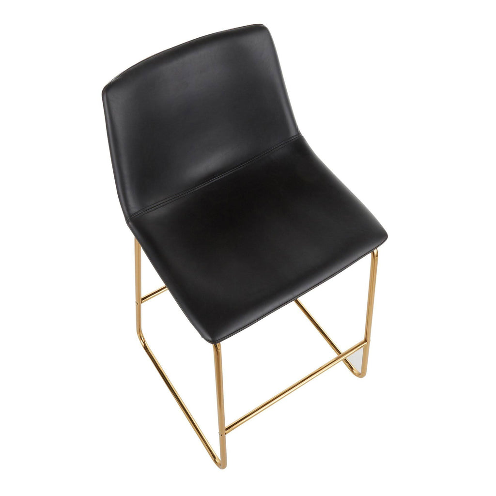 26x22 Counter Stool Black Espresso Set of 2 I98084