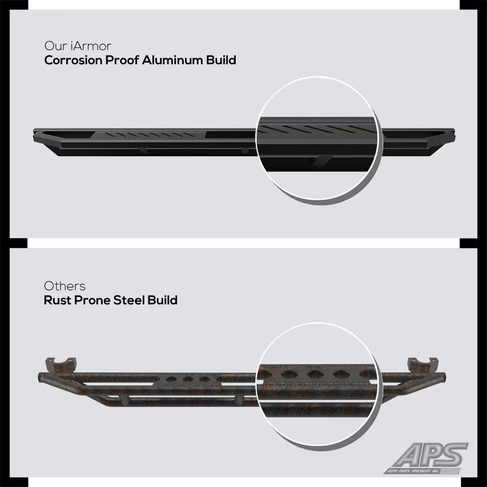 Black Aluminum Running Boards Side Steps A8160