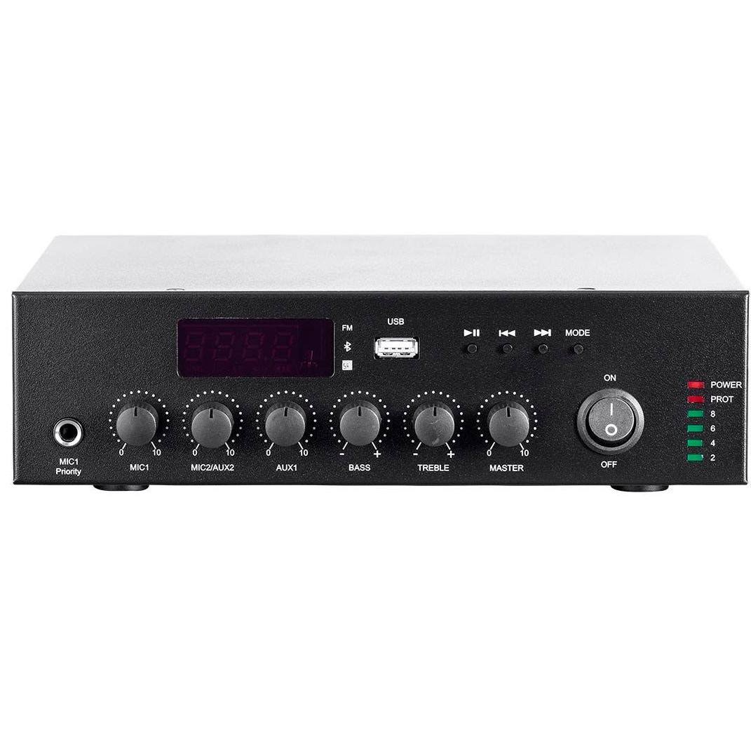 60W 3CH 100/70v Mixer Amp with Bluetooth Connection E5453