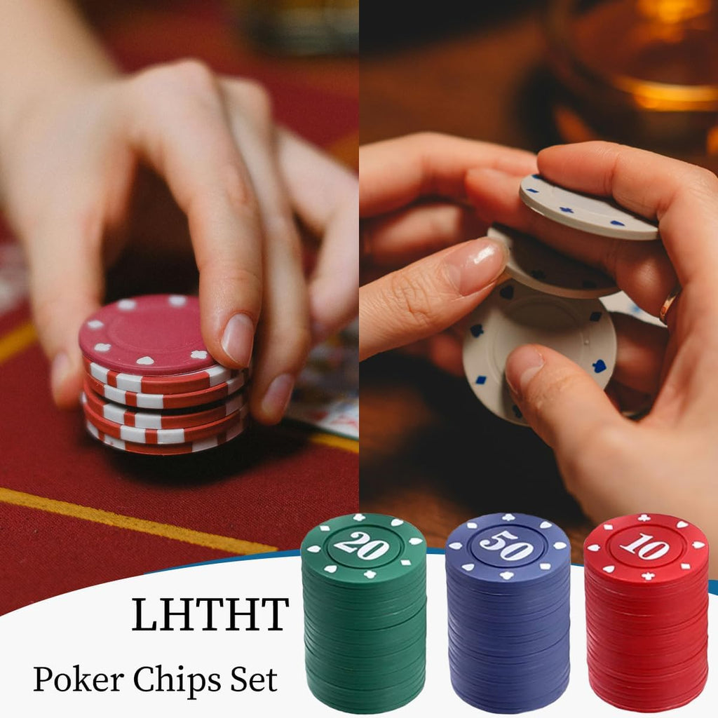 Plastic Poker Chips Set with Holder D46772