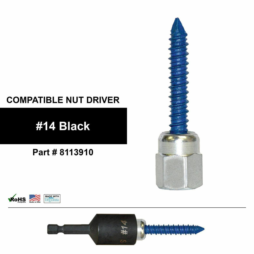 5/16-14 in. x 2-1/2 in. Vertical Rod Anchor Screw with 3/8 in. Threaded Rod Fitting for Concrete (2-Pack) J614