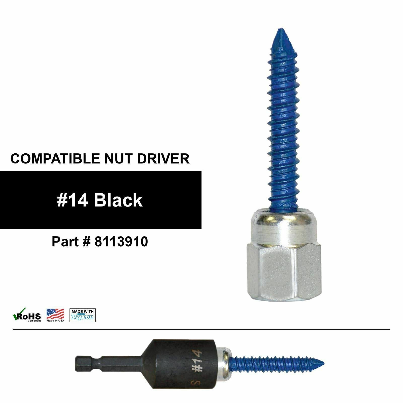 5/16-14 in. x 2-1/2 in. Vertical Rod Anchor Screw with 3/8 in. Threaded Rod Fitting for Concrete (2-Pack) J614