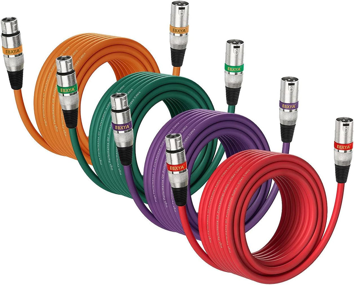 50 Ft 4 Pack XLR Microphone Cable Y1335