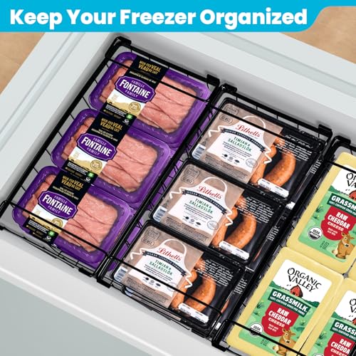 6 Pack Black Freezer Organizer Bins T453568