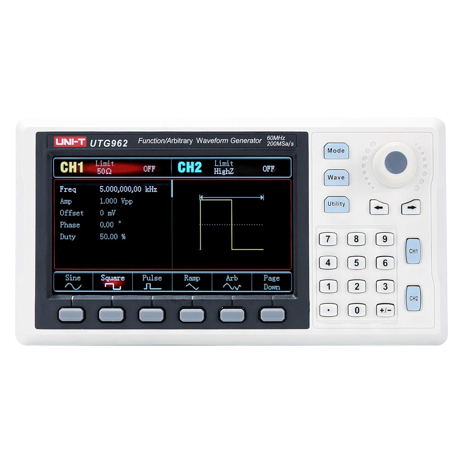 Function Generator Arbitrary Waveform 60 MHz Dual-Channel 200MSa/s 14 Bits Frequency Meter U96082