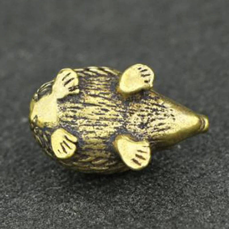 Brass Hedgehog Ornaments Vintage Antique Statue F332872