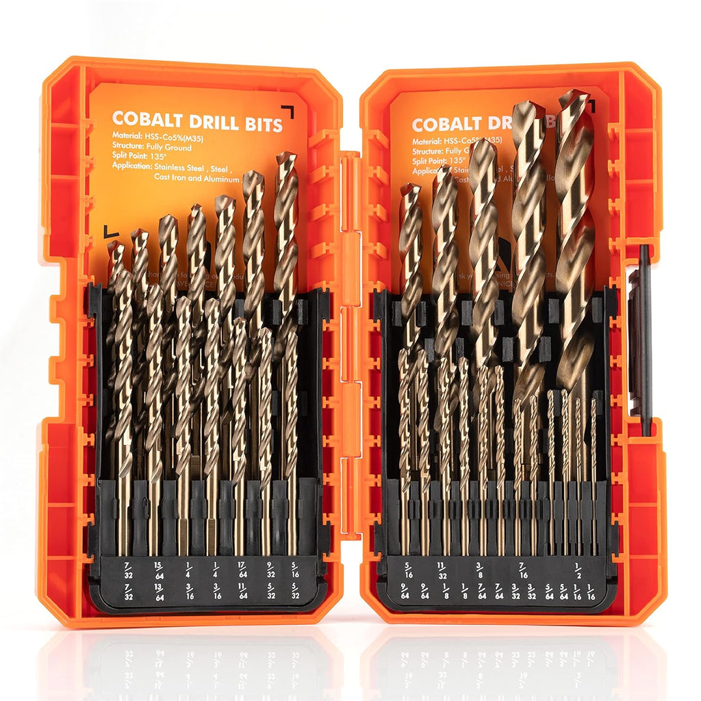 31 Pcs M35 High Speed Steel Cobalt Drill Bit Set T9014