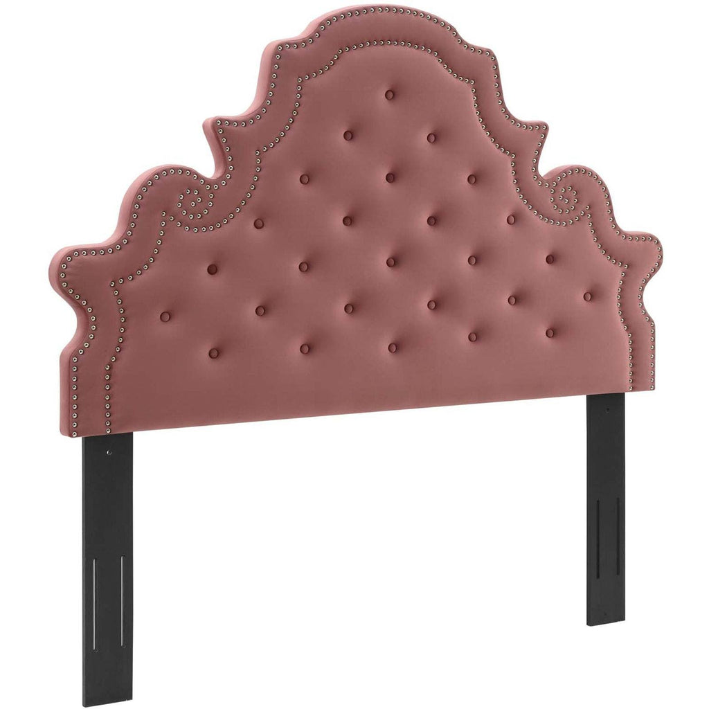 Tufted Dusty Rose Performance Velvet Twin Headboard R6362