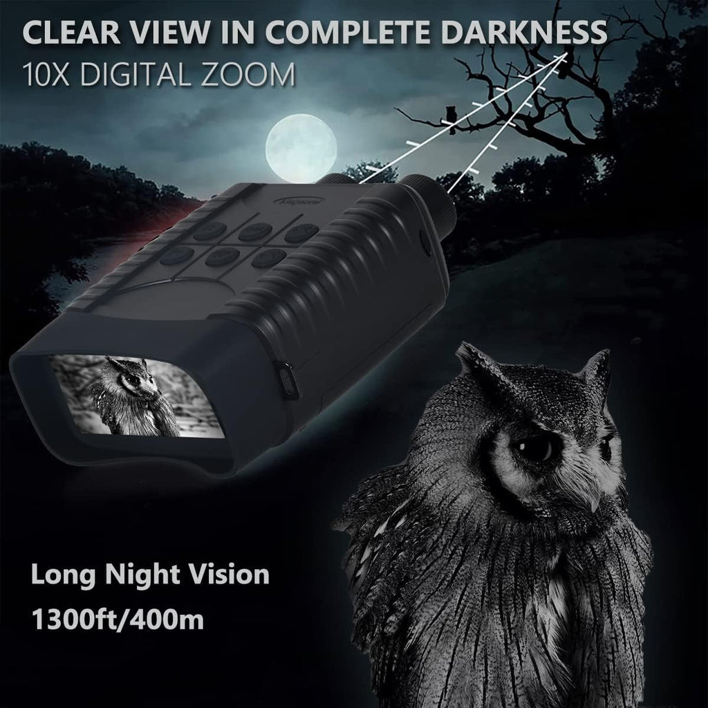 Digital Night Vision Binoculars Infrared Goggles 10X Zoom HD Photo 1080P Video 3.0 LCD Screen 32GB SD Card H578182