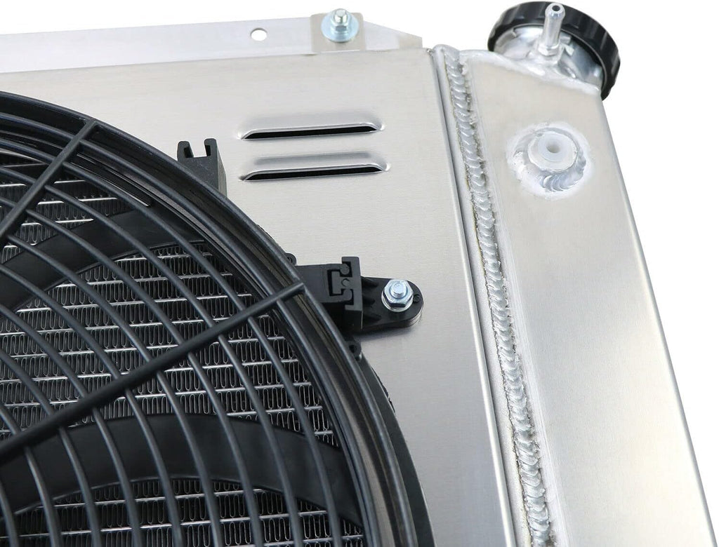 4 Row Aluminum Radiator with Shroud Fan and Relay Y60696