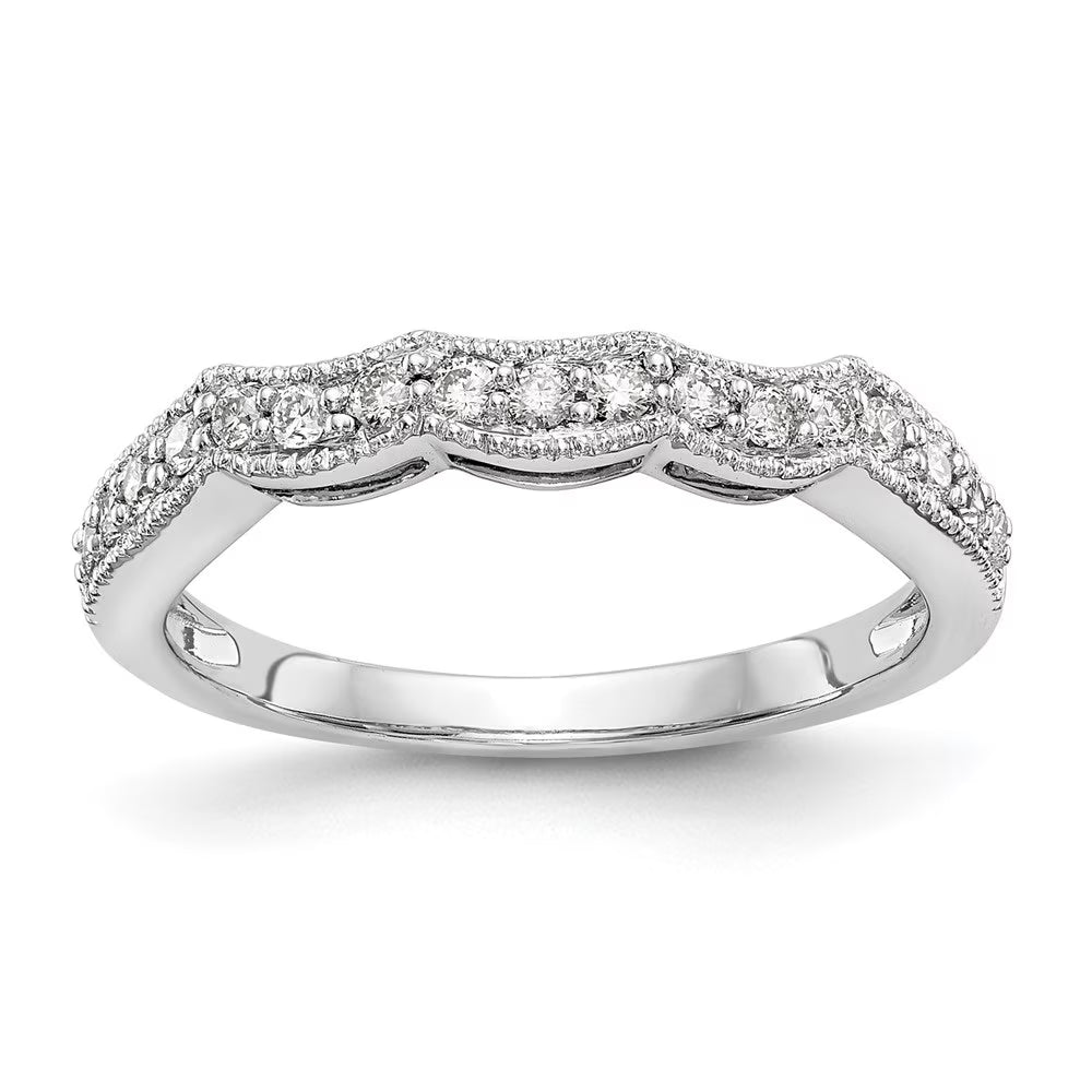 14K White Gold Lab Grown Diamond Band Size 7 B71084