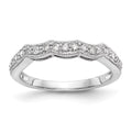 14K White Gold Lab Grown Diamond Band Size 7 B71084