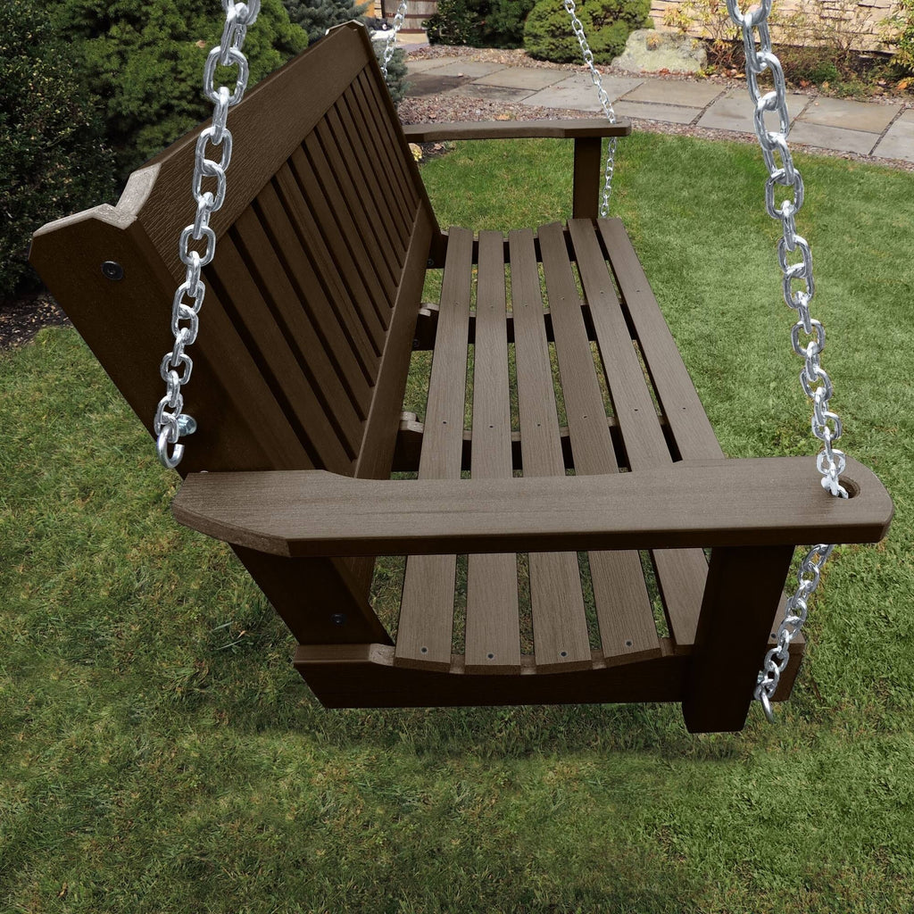 Weathered Acorn Porch Swing L75078