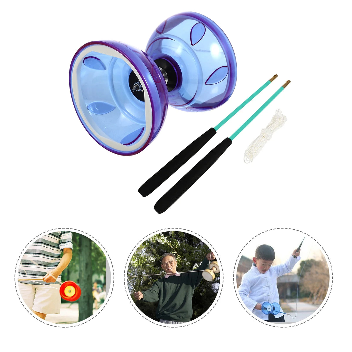 Chinese Party Shutter Favors Bearing Carnival Unresponsive Beginners Fitness Set Juggling China Training S6107