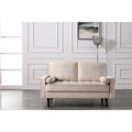 Beige Tufted Loveseat J112