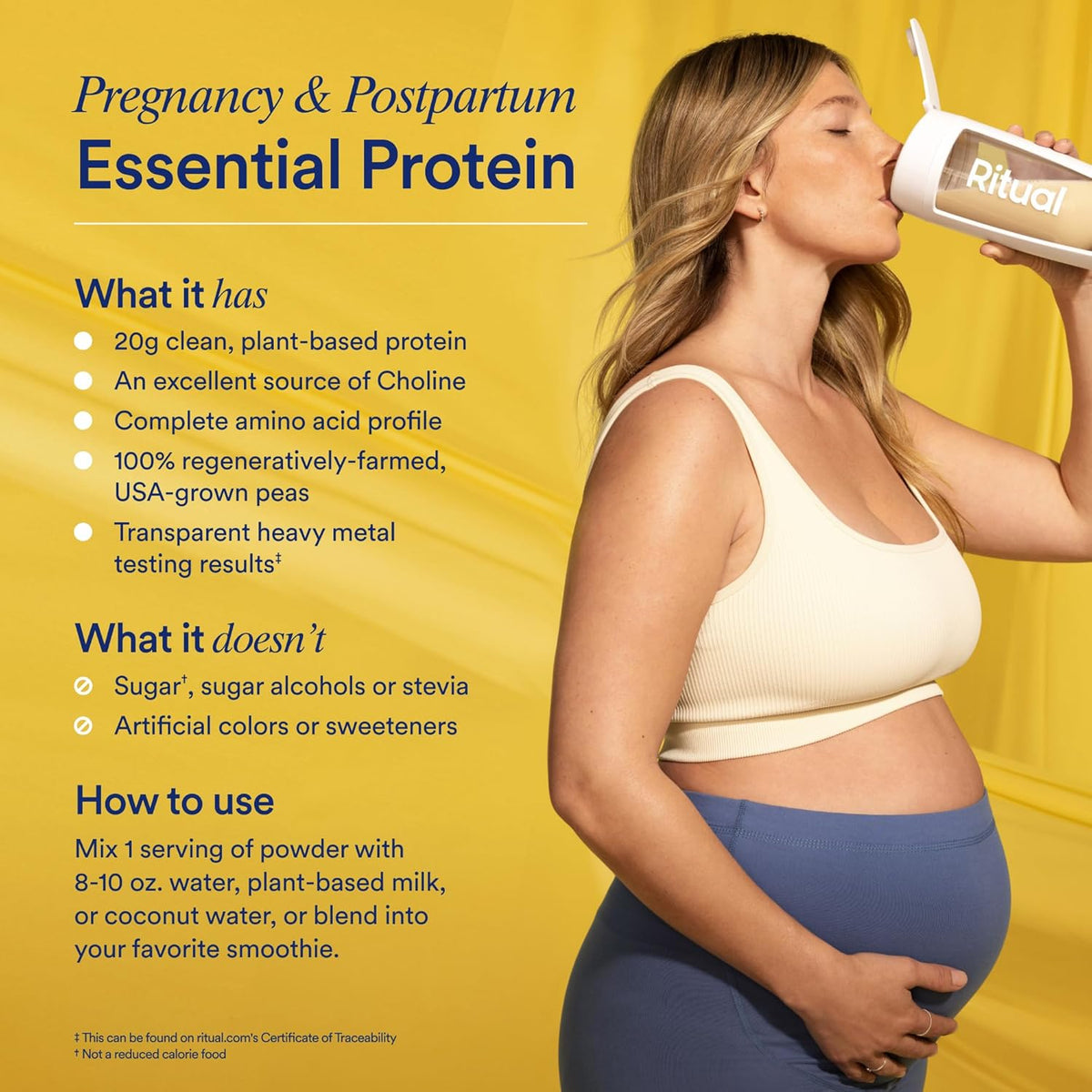 Postnatal Multivitamin and Protein Duo with Organic Vanilla Protein Powder 20g R65471